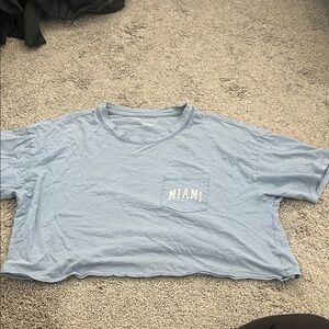 American Eagle Outfitters Light Blue Crop Top